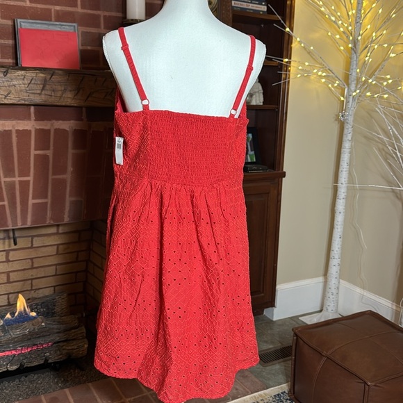 Old Navy fit and flair cami mini dress, smocking in back and adj. straps size L - Picture 6 of 16